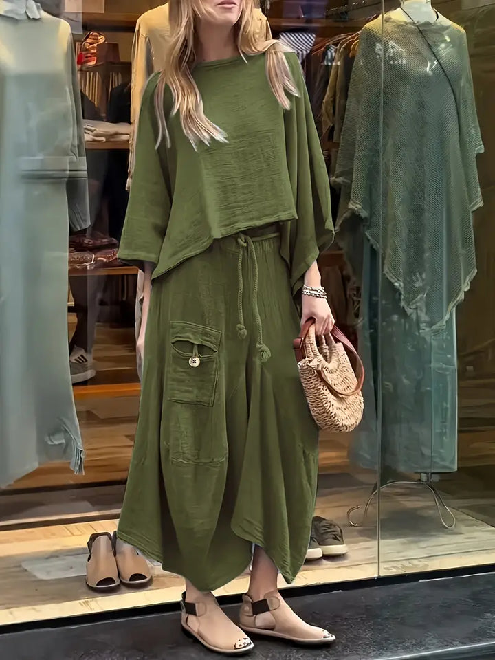 Phonsen - Premium Top And Skirt Set