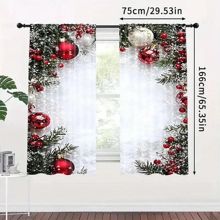 FrostLinen -Christmas Themed Curtains