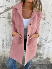 Amelette - Coat With Lapel Collar and Patch Pockets