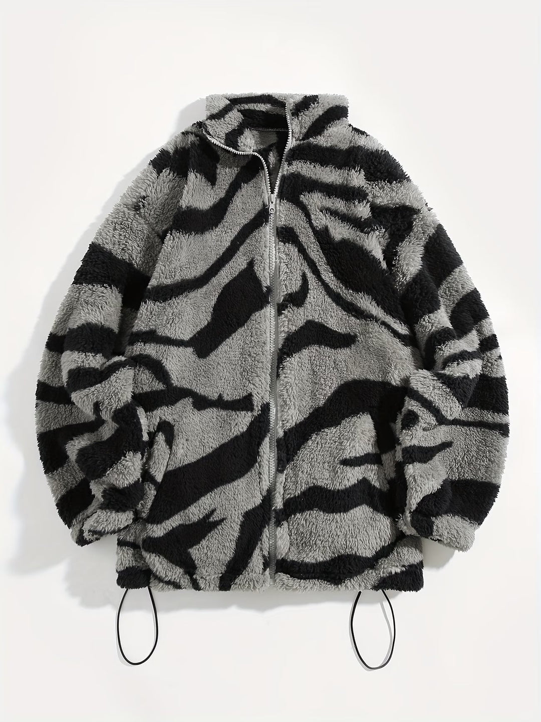 Anelalina - Long Sleeve Geometric Print Jacket