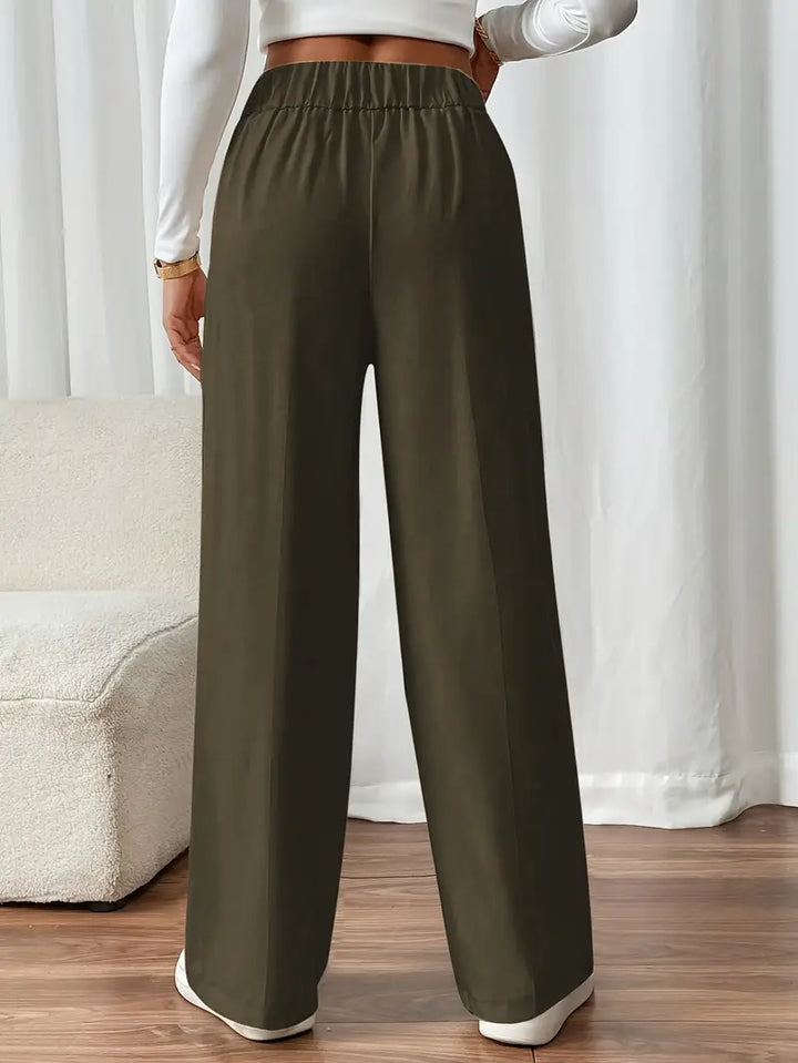 Orvella - Comfortable Wide Leg Pant With Pockets