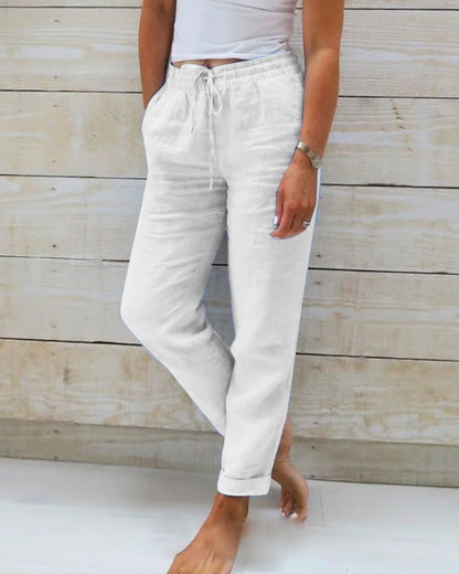 Roberta  - Casual Drawstring Pants