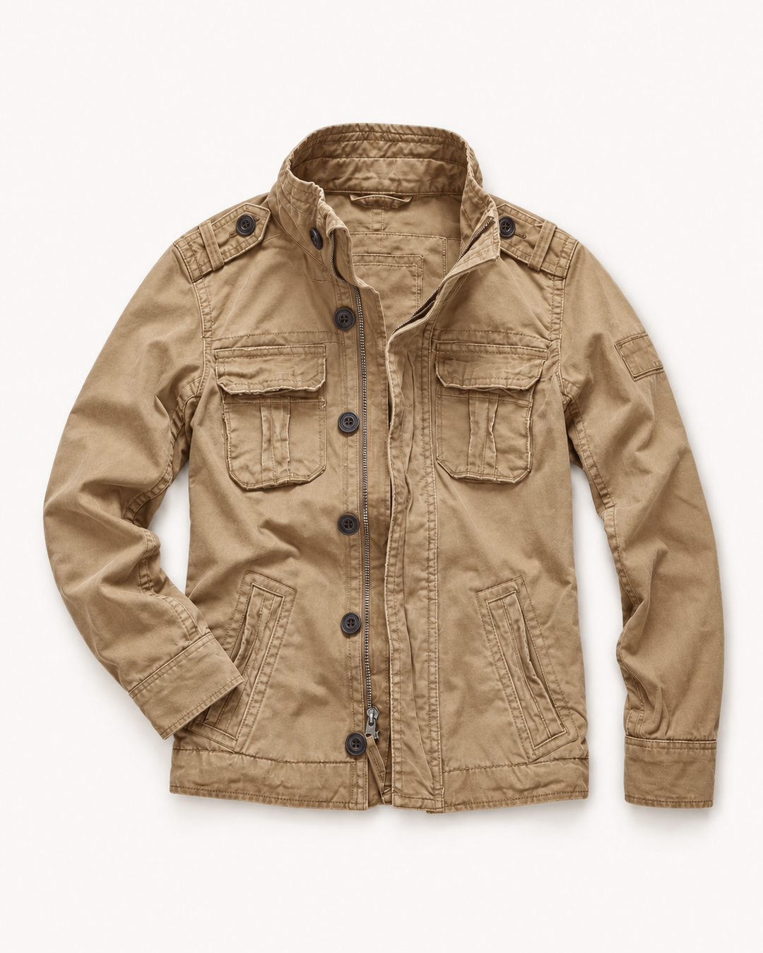Peran - Multi Pocket Stand Collar Utility Jacket