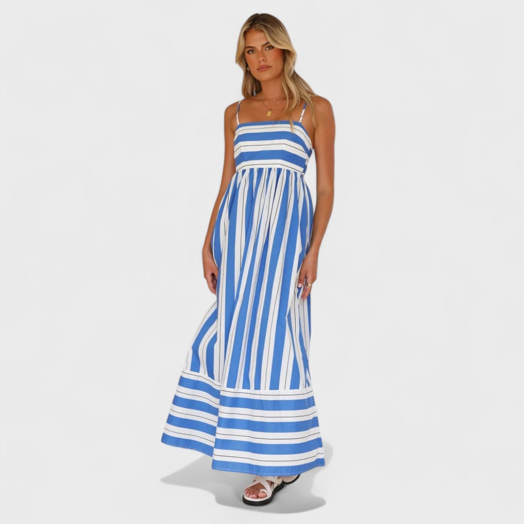 Lucille - Striped Print Maxi Dress