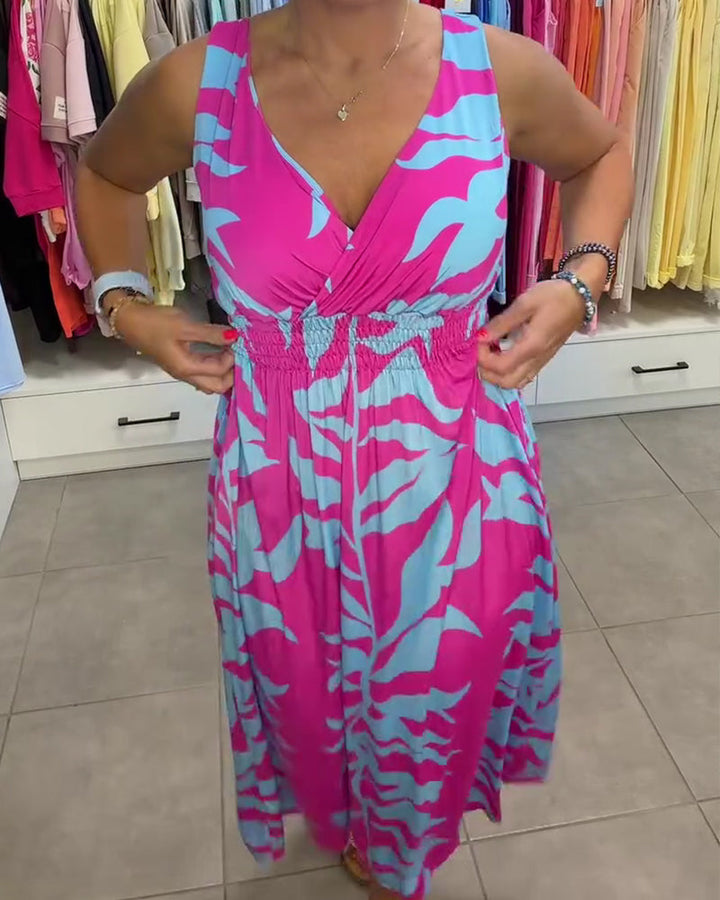 Kealia - Floral Print Dress With Smocked Waist