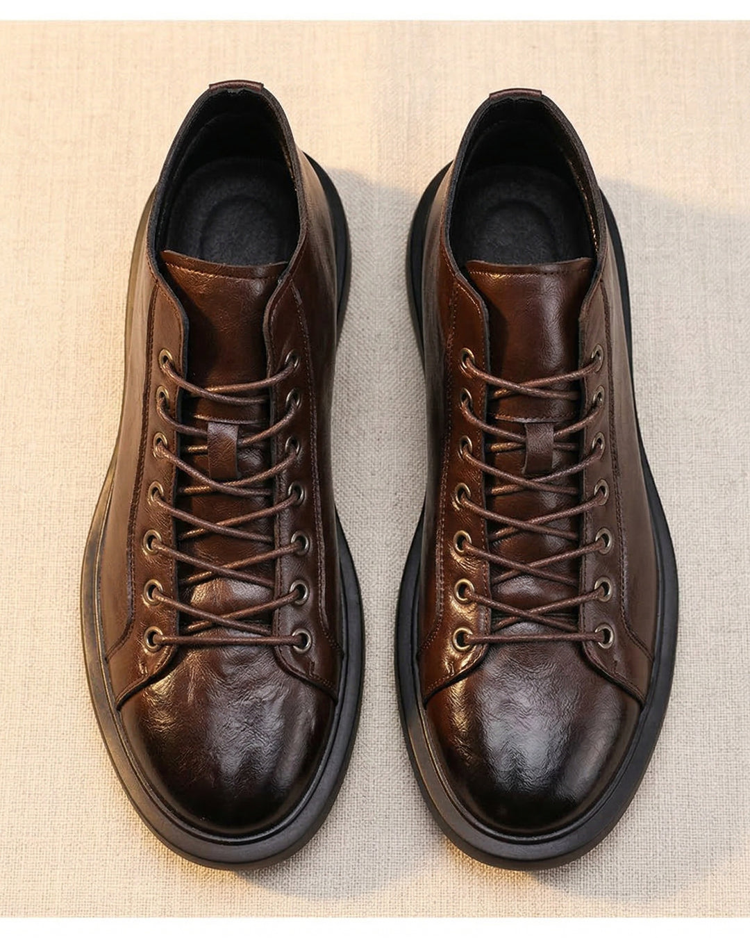 Kervens - Leather Lace-Up Boots