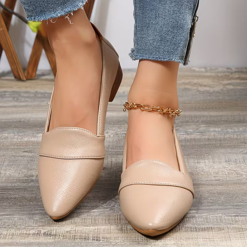 Alannah - Pointed Toe Shoes With Low Heel