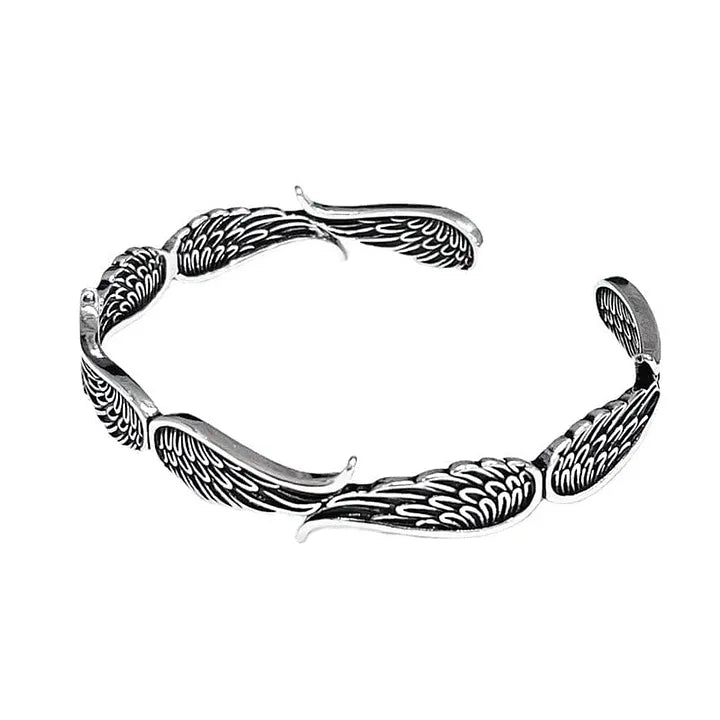 Maynard - Silver Vintage Angel Wings Bracelet