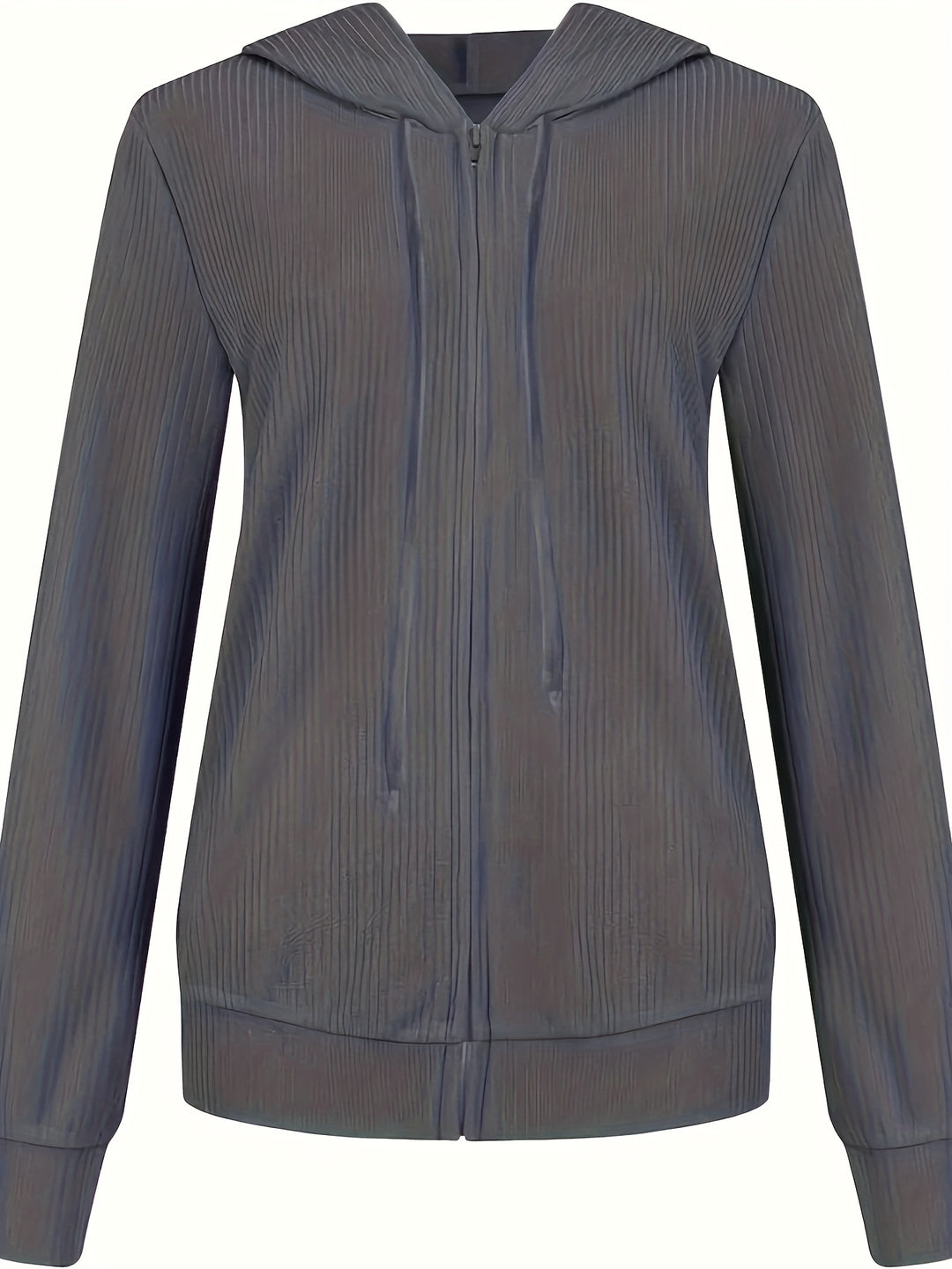 Moira - Long Sleeve Zip Up Drawstring Hoodies