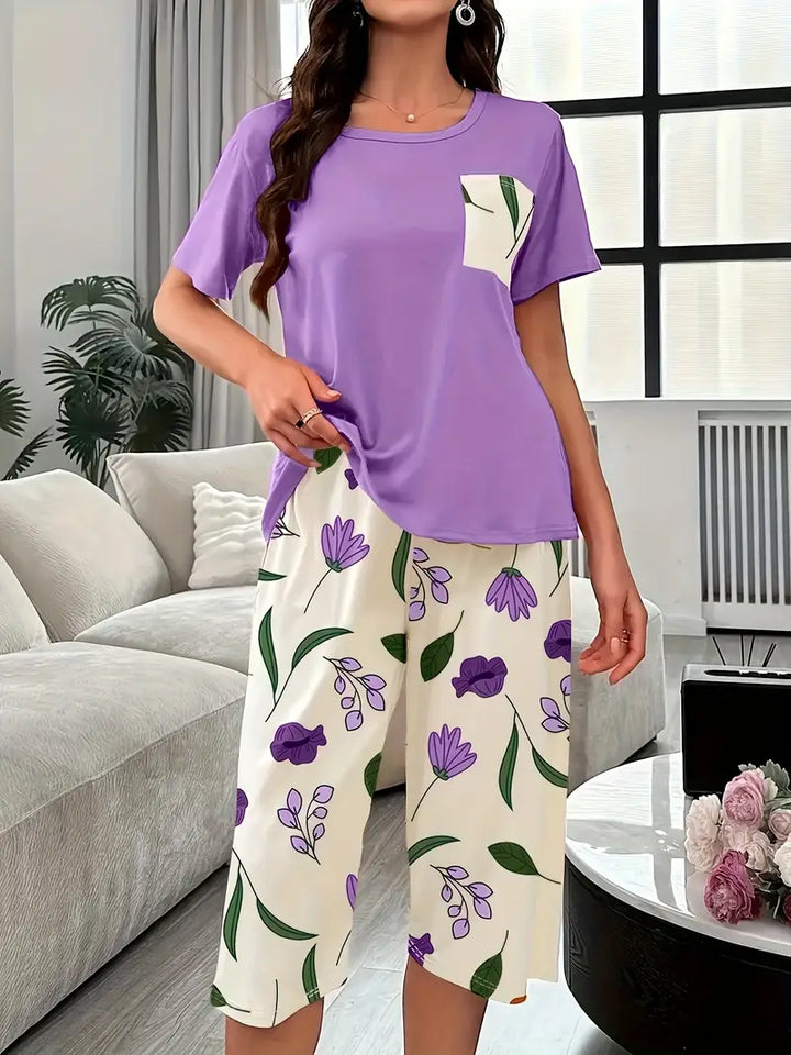 Kinsley - Comfortable Floral Print Loungewear Set