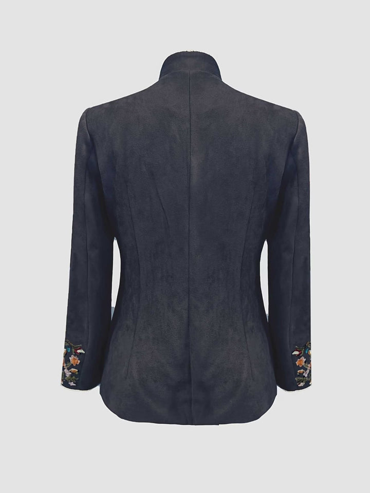 Anisaa - Elegant Jacket With Stand Collar