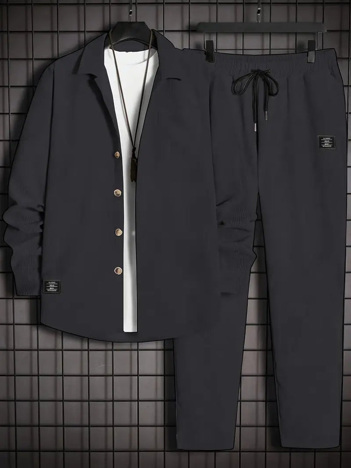 Podolak - Autumn And Winter Long Sleeved Shirt With Loose Trousers