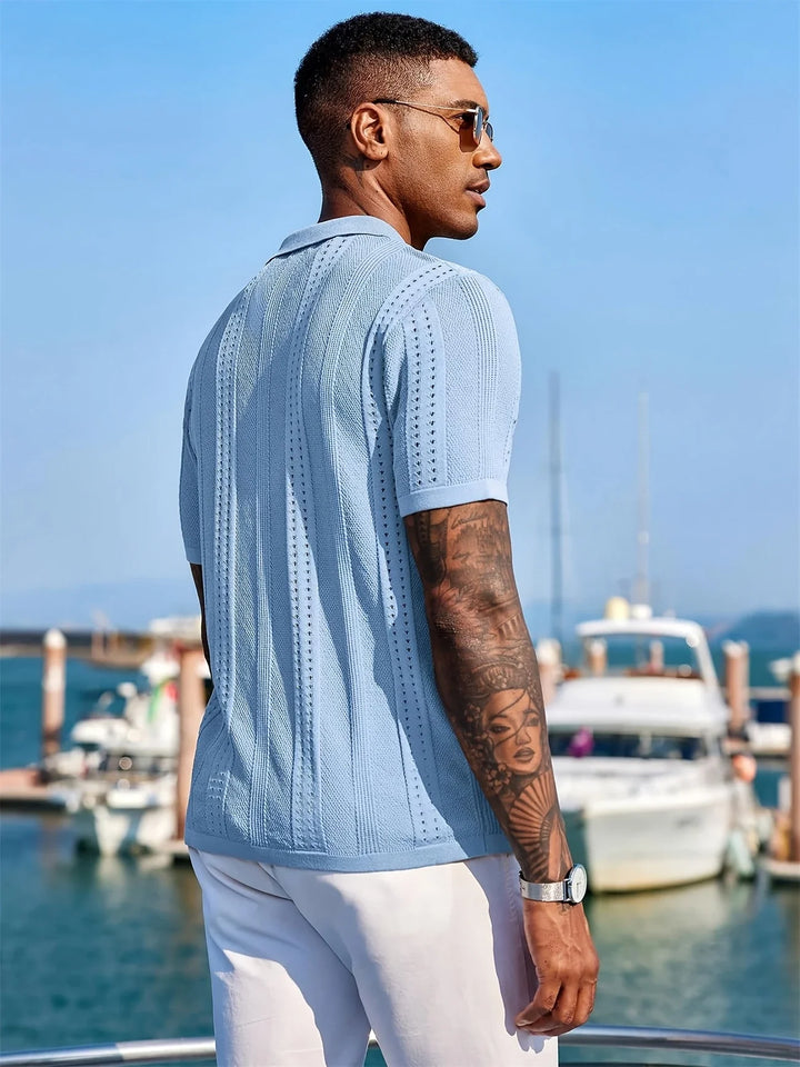 Semyon - Fashionable Intricate Pattern Knitted Shirt