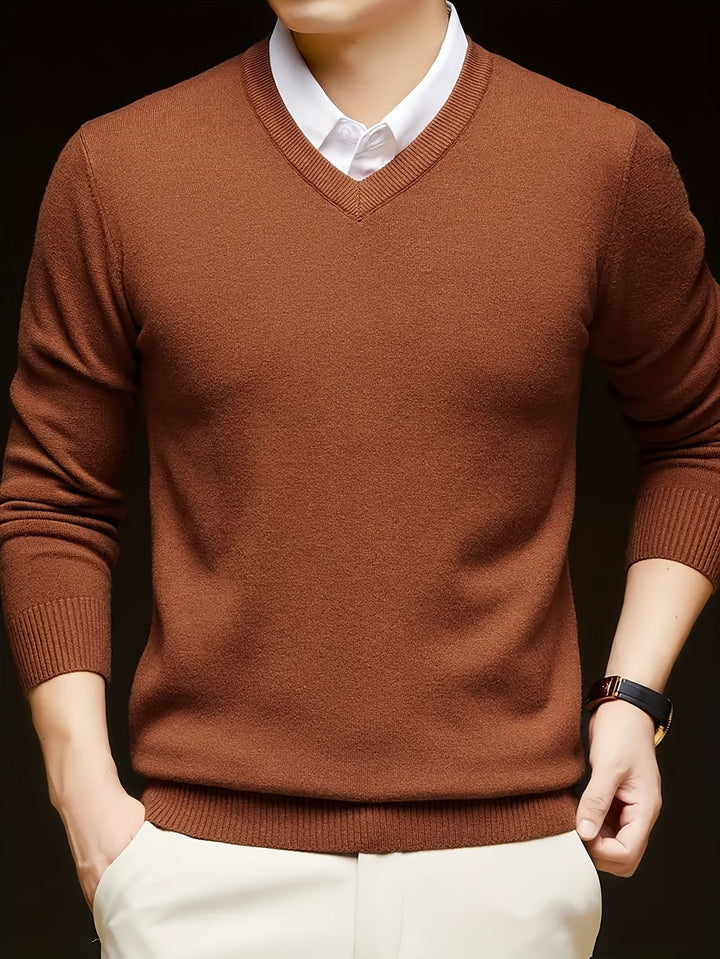 Viterax - Cross Border V-Neck Knitted Sweater