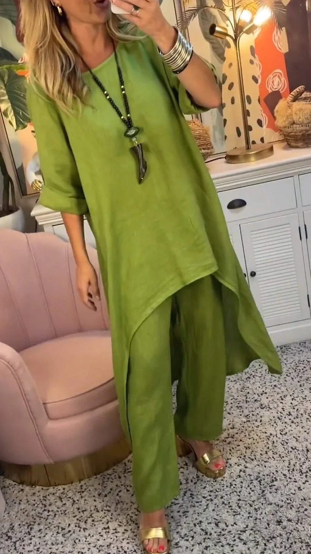 Maryla - Long Sleeve Cotton Two Piece Set