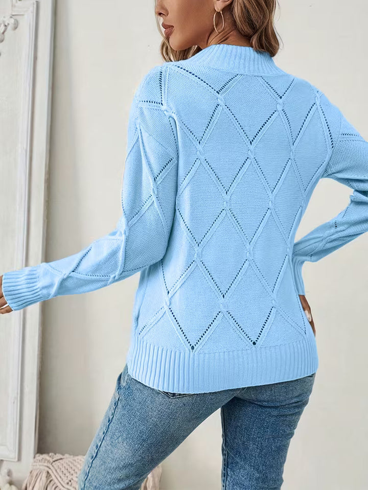 Sireanicia - Round Neck Knitted Sweater