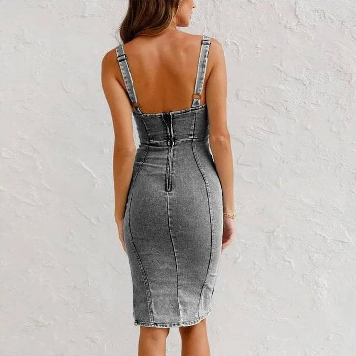 Janae - Denim Dress with Adjustable Straps