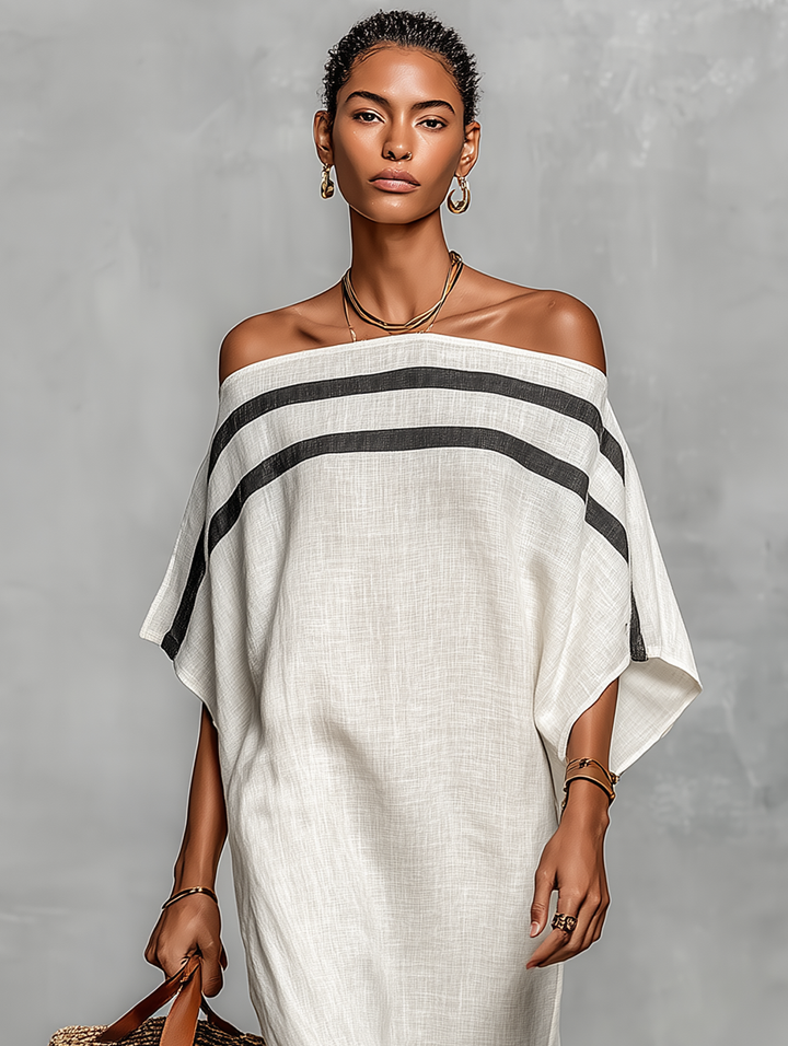 Vilina - Minimalist Linen Maxi Dress