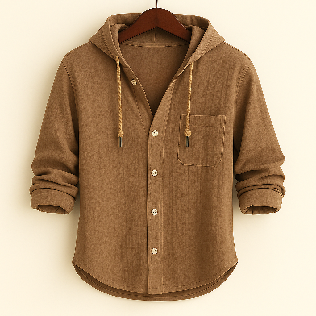 Freddie - Luxury Cotton Hooded Shirt