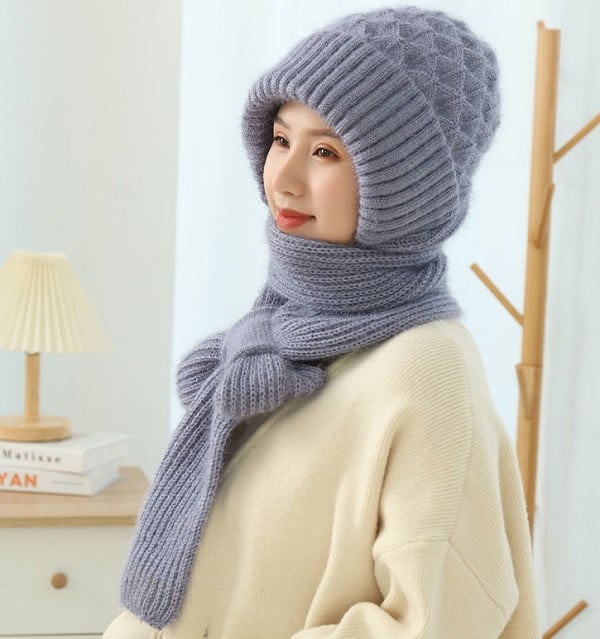 Abelina – Integrated Hearing Protection Windproof Hat Scarf