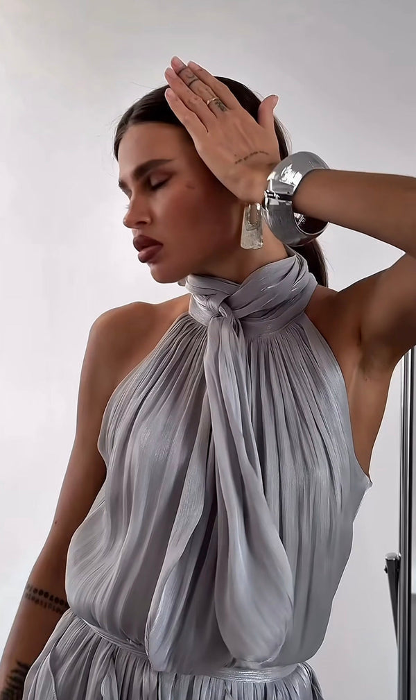 Nataly - Cascading Ruffle Maxi Dress