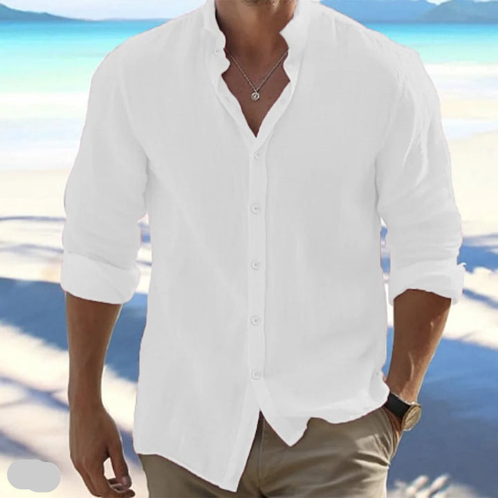 Macsen - Casual Beach Style And Stand-Up Collar Shirt
