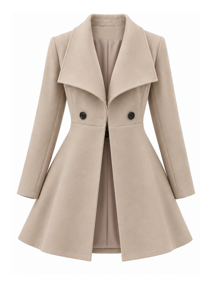 Leonyitha - Fitted Longline Coat With Lapels