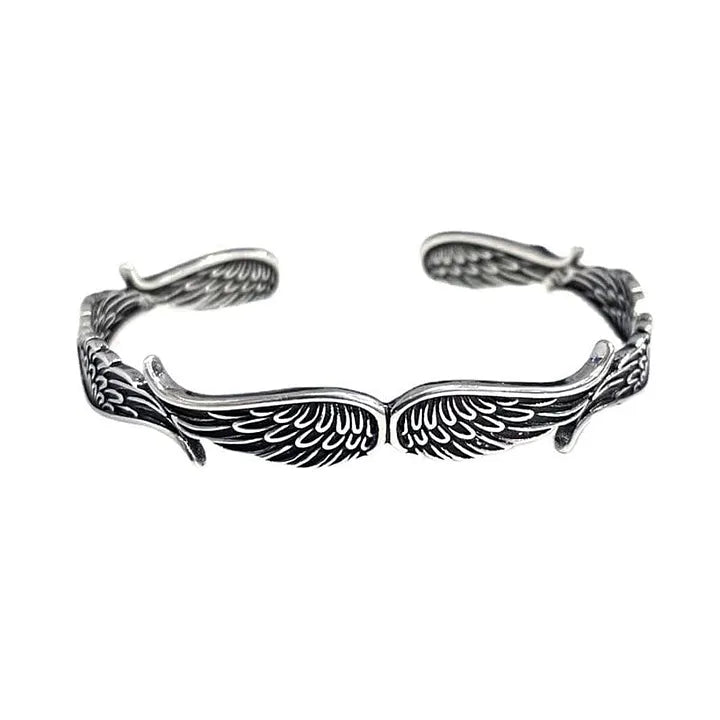 Maynard - Silver Vintage Angel Wings Bracelet