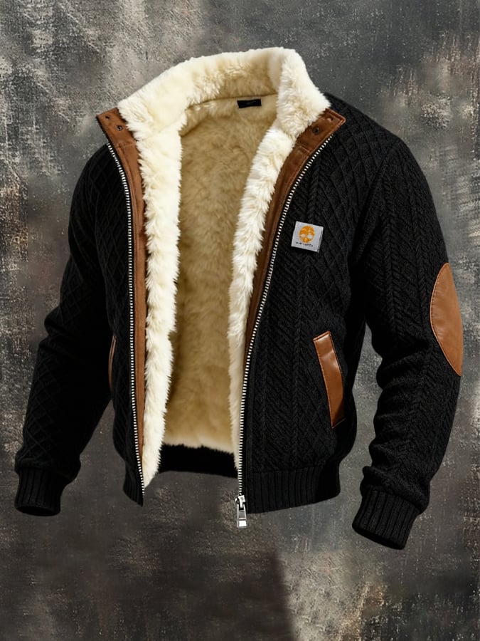 Claudio - Retro Textured Knitted Jacket