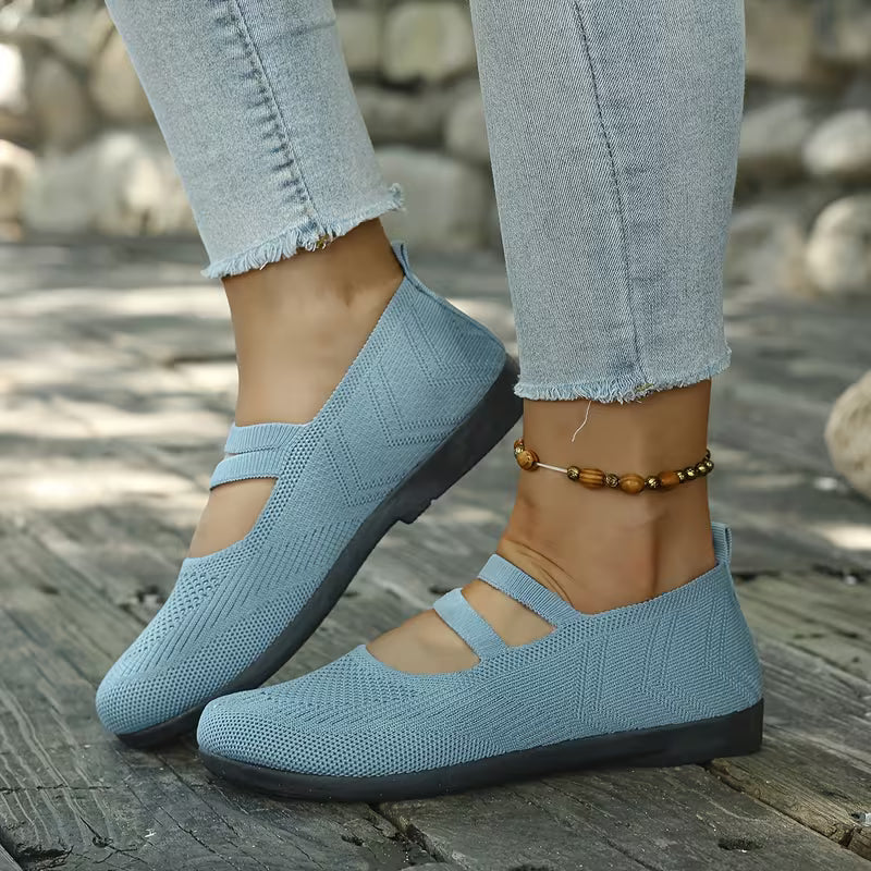 Kethryn - Mary Jane Knit Slip On Shoes