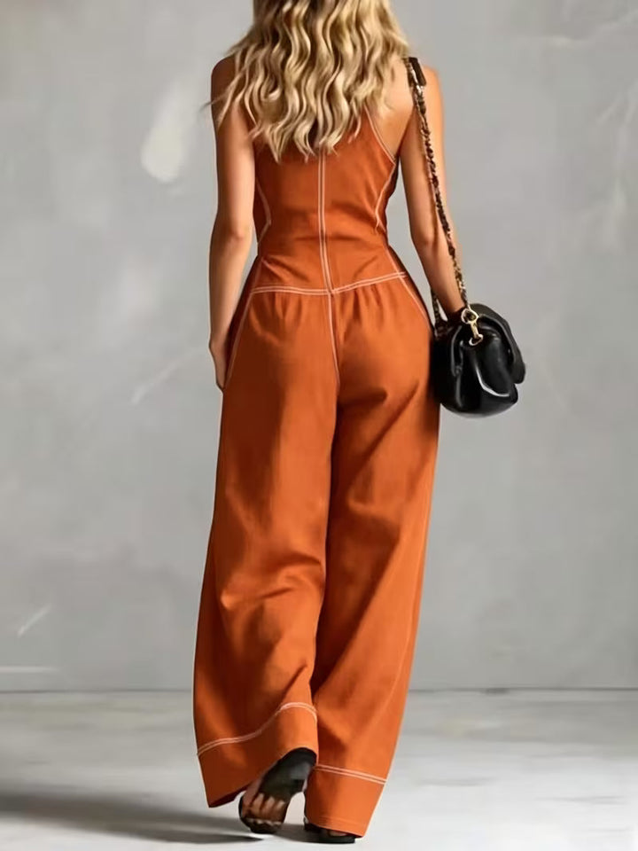 Bryana - Patchwork Striped Jumpsuit