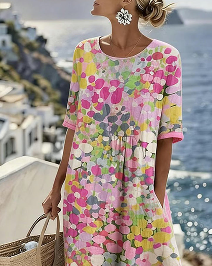 Sivena - Elegant Loose Printed Dress