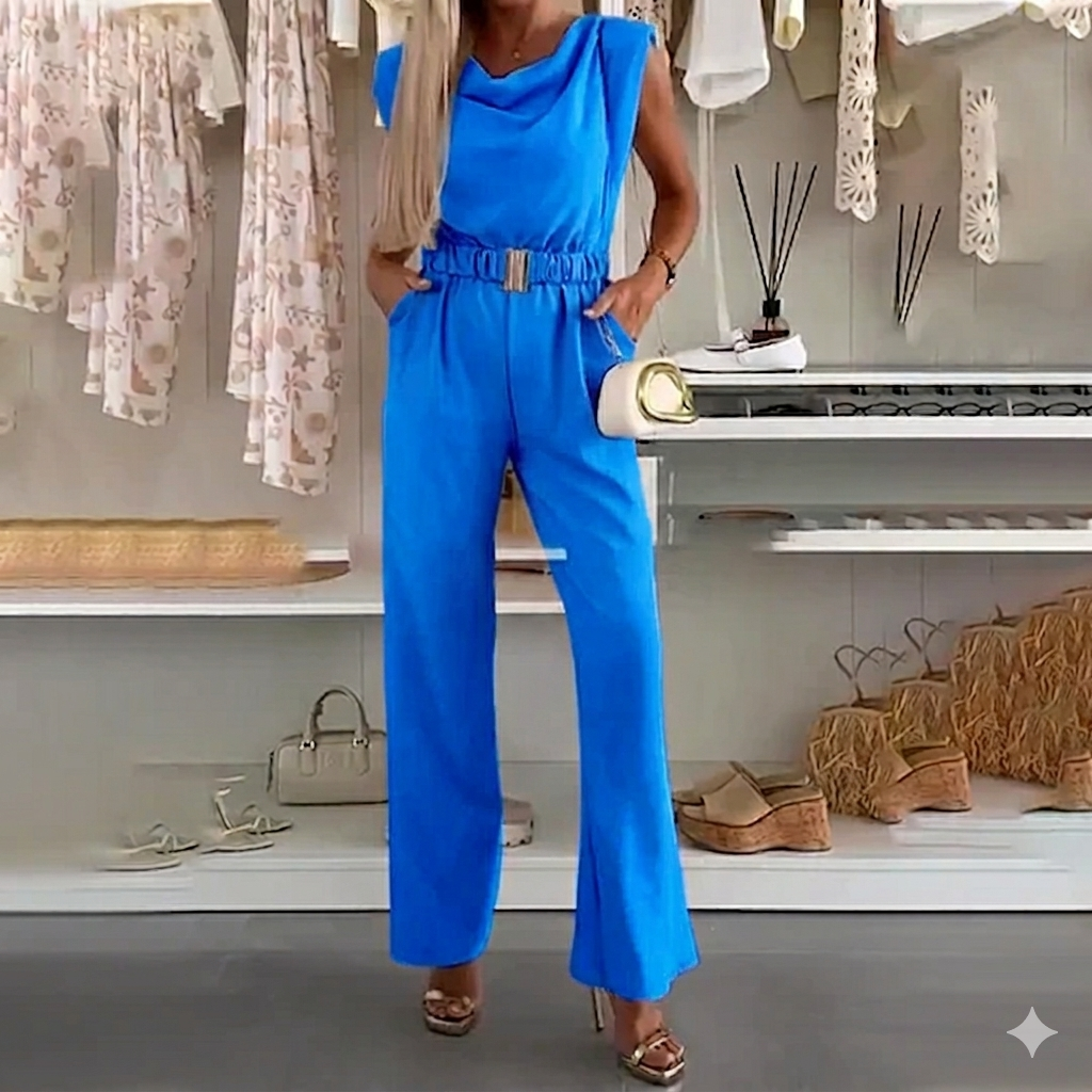 Lyda - Sleeveless Jumpsuit With Belt