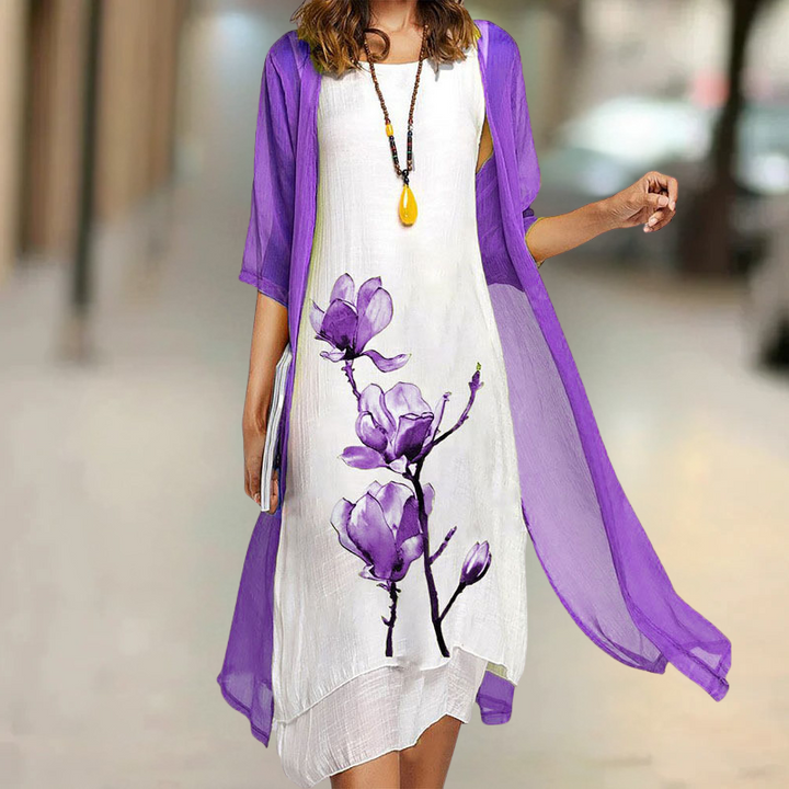 Nasira - Roud Neck Long Cotton Dress