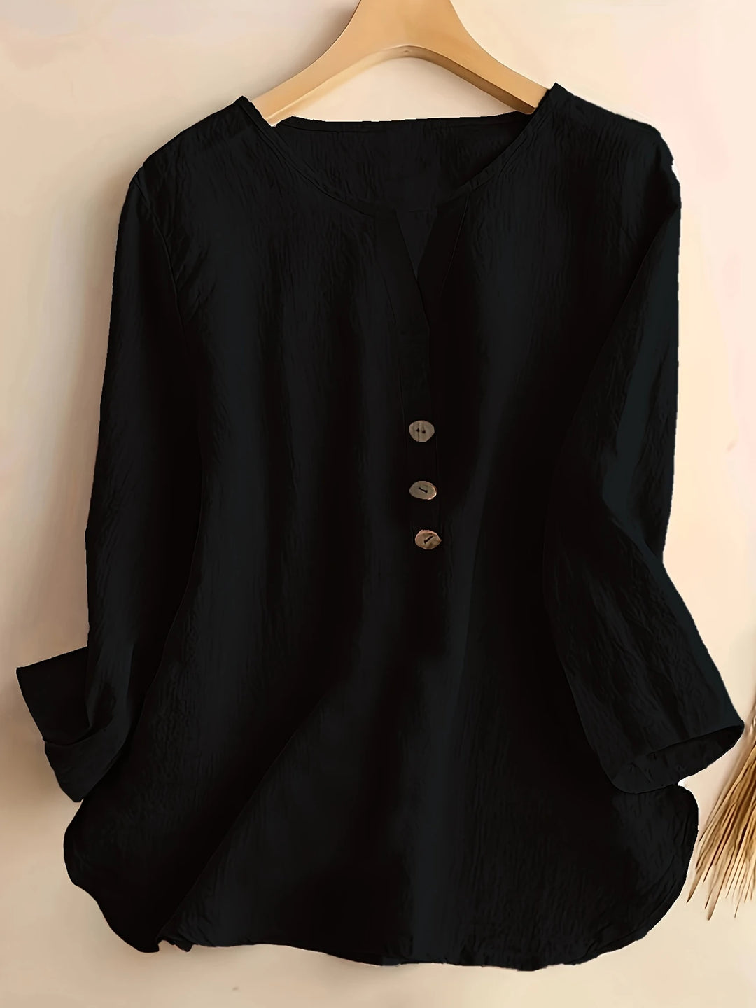 Mykaela - Casual Cotton And Linen Blouse