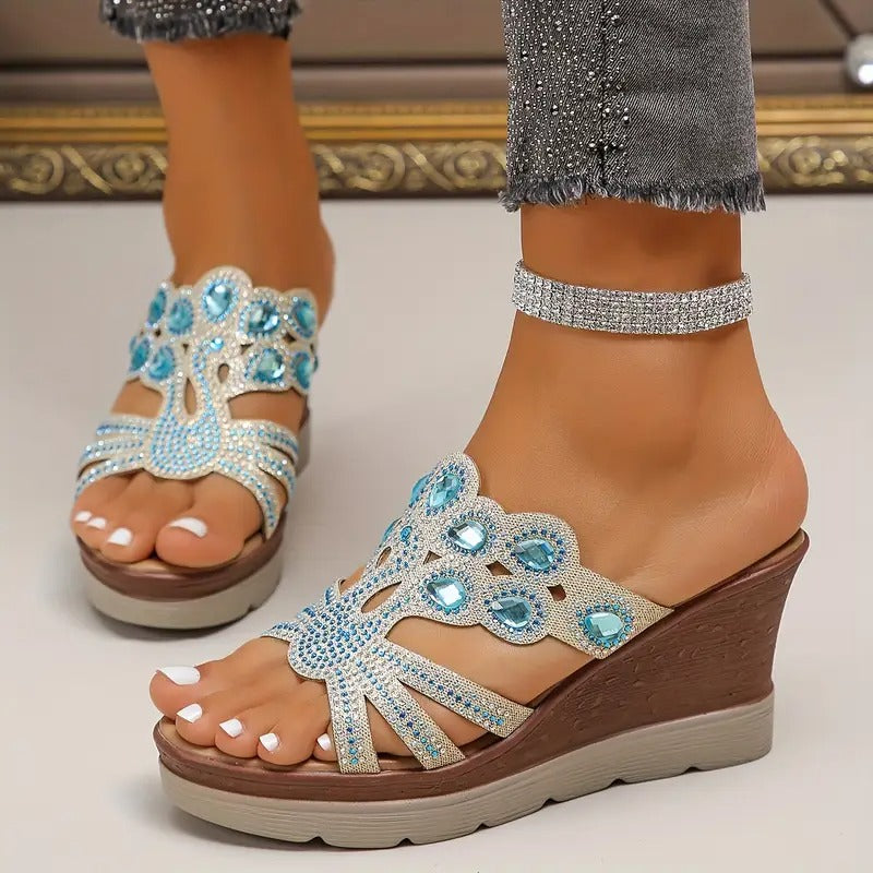 Lakeisha - Rhinestone Heeled Sandals