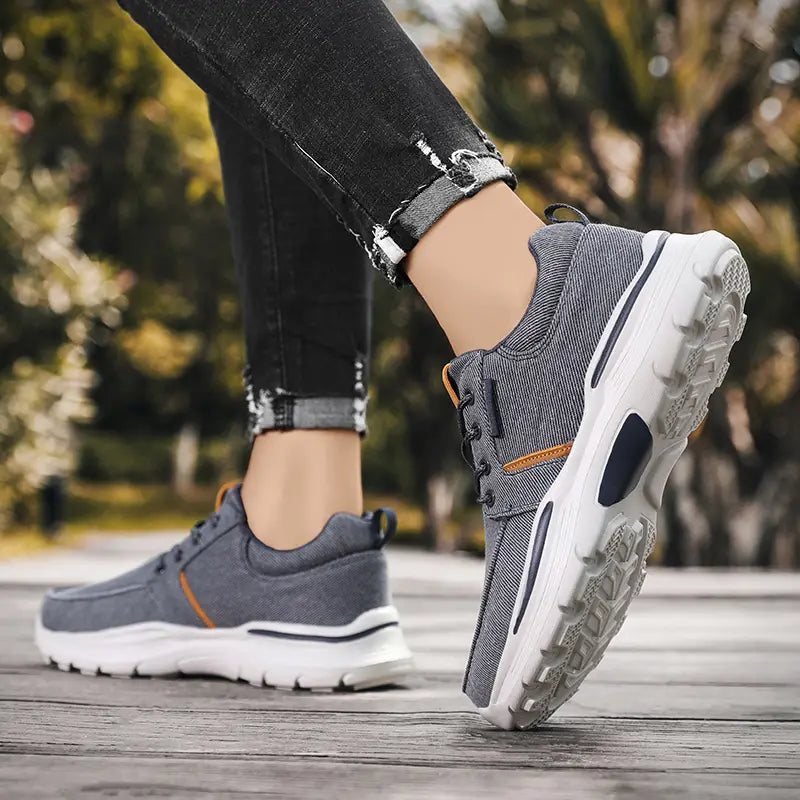 Keidean - Breathable Canvas Lace-Up Sneakers