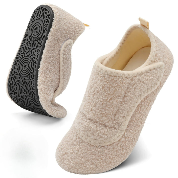 Renaana - Lightweight Wide Slipper With Rubber Sole