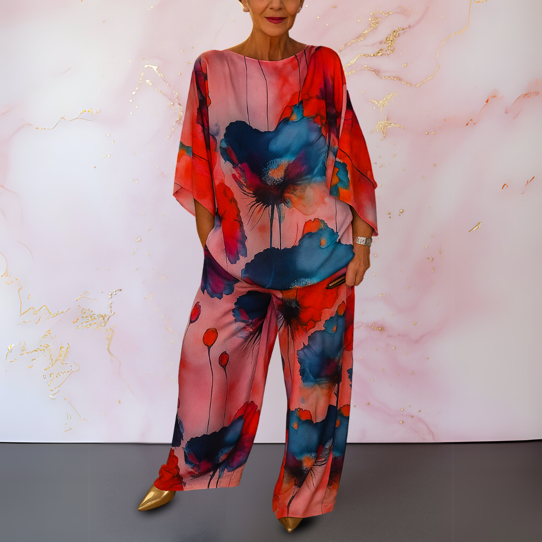 Pelaez - Elegant Printed Two Piece Set