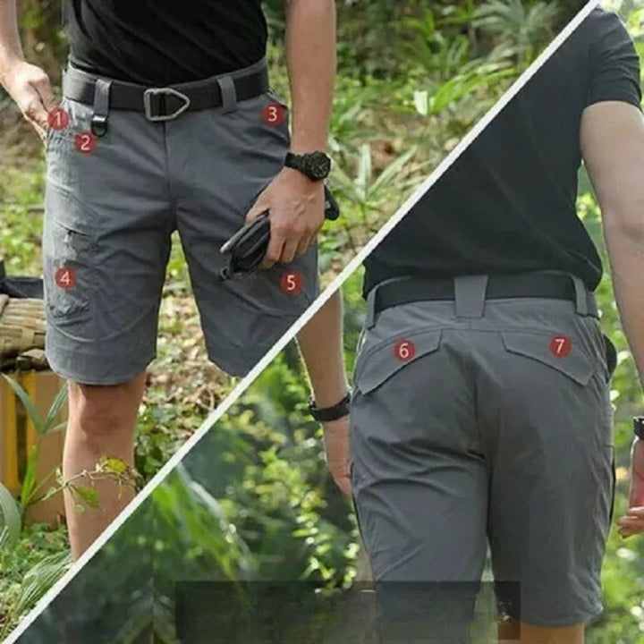 Kazuya - Cargo Shorts With 7 Pockets + Free Belt