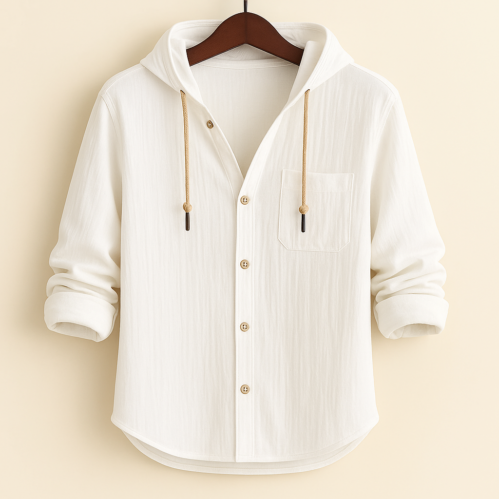 Freddie - Luxury Cotton Hooded Shirt