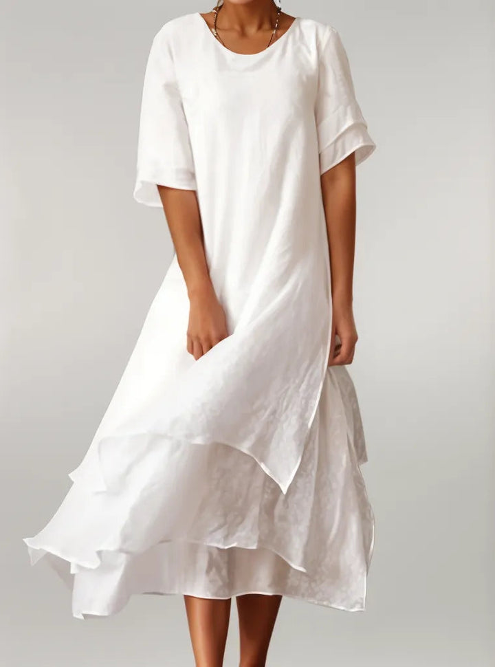 Tabatha - Elegant Cotton Long Dress