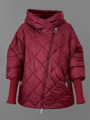 Solargrid - Jacket With Hood and Diamond Quilted Pattern