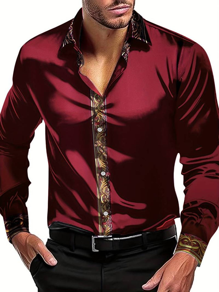 Vygantas - Elegant Patchwork Long Sleeve Shirt