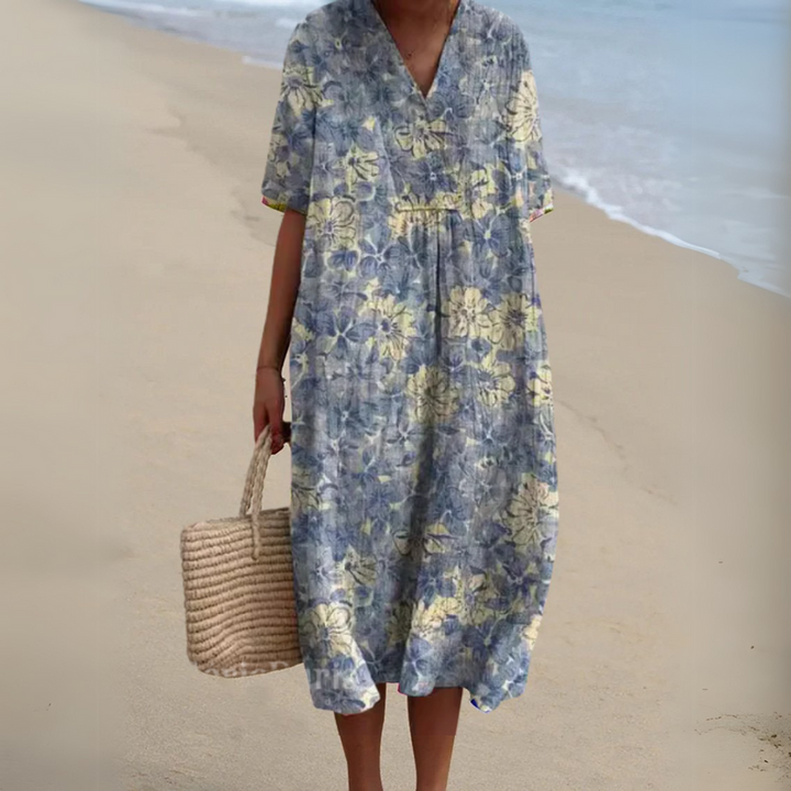 Lora - Colorful Floral Summer Dress