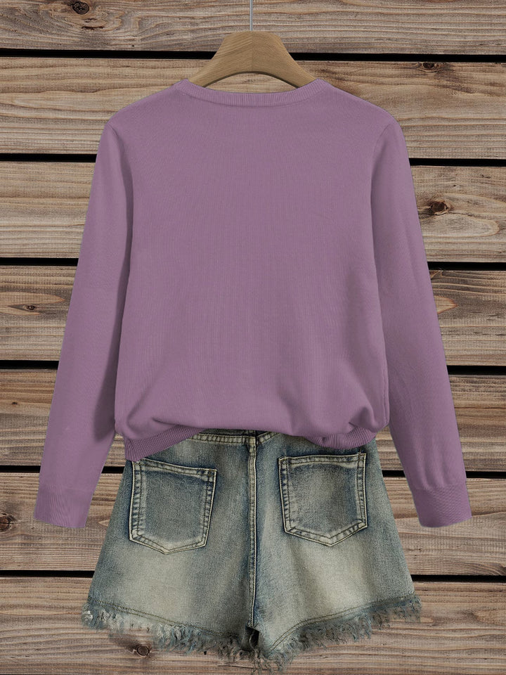 Adelurella - Elegant Long Sleeve Sweater