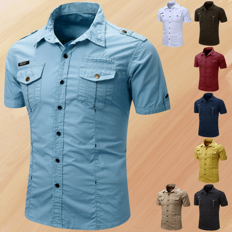 Ryder - Elegant Summer Short Sleeve Shirt With Pocket