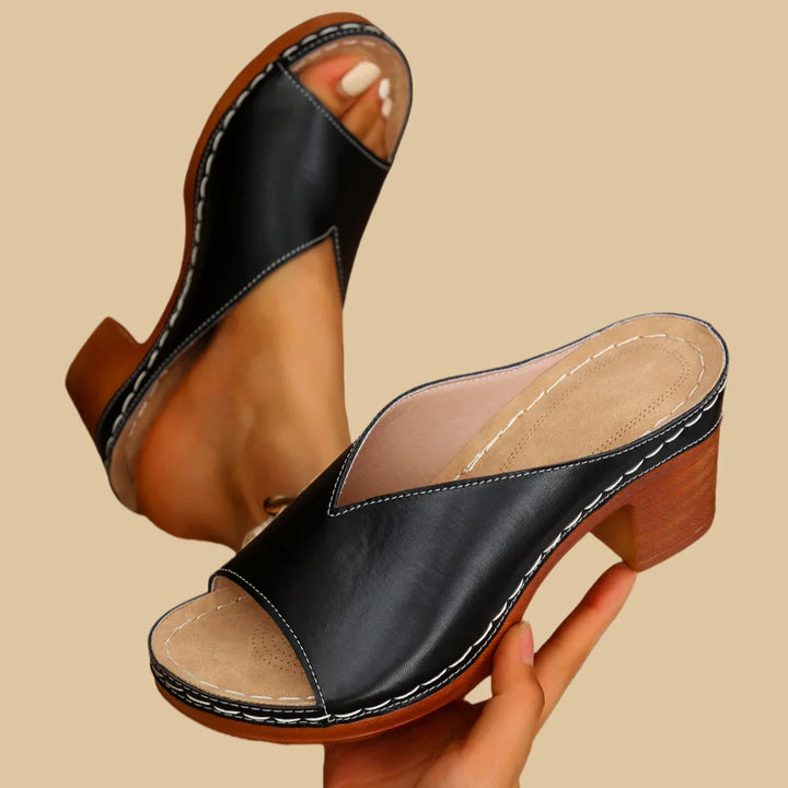 Sorina - Orthopedic Thick Heel Sandal