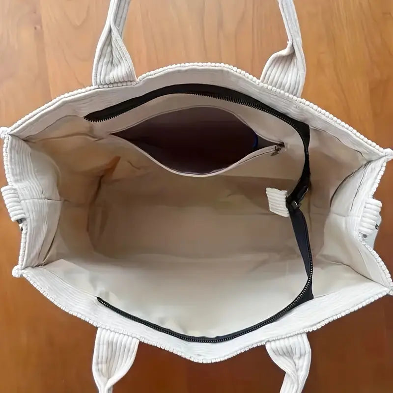 Marella - Vintage Inspired Corduroy Tote Bag