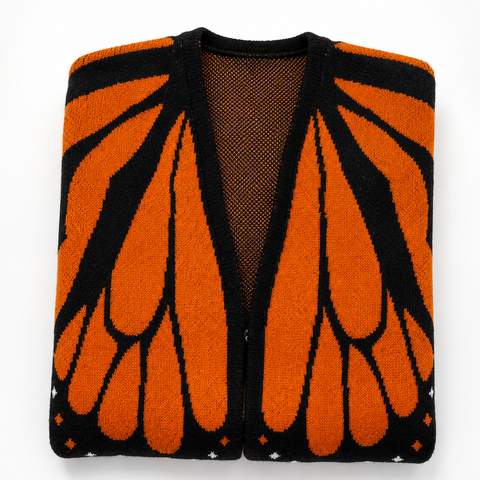 Joveaiana - Monarch Butterfly Wing Knit Cardigan